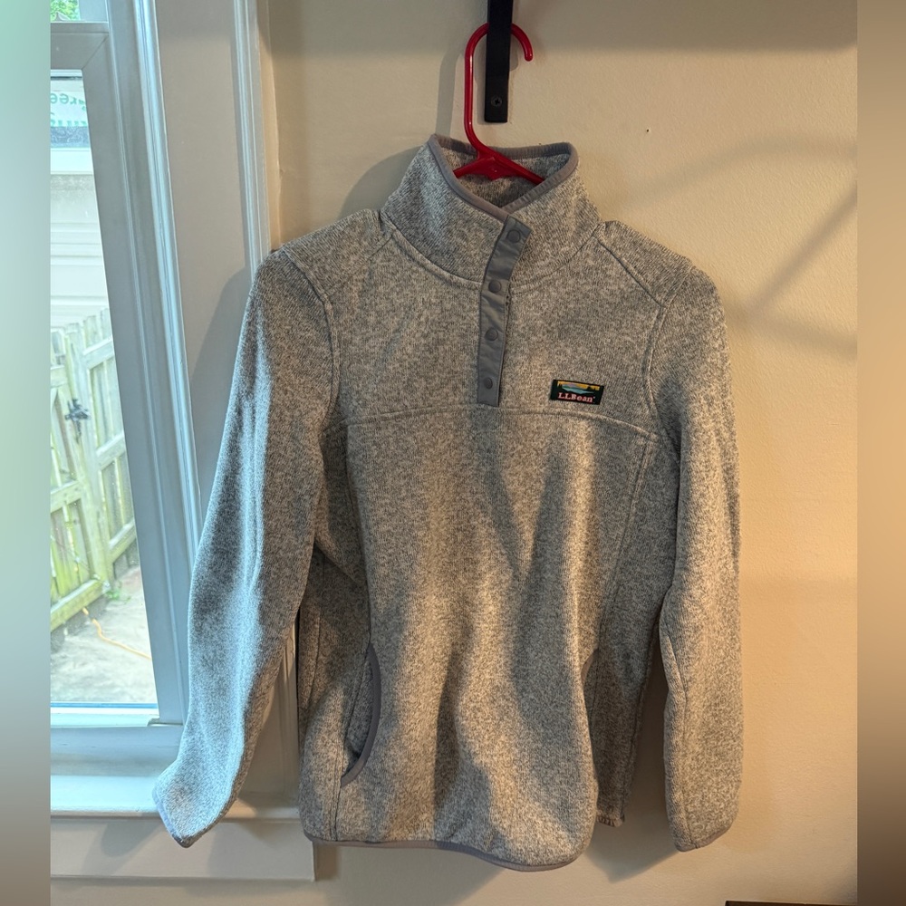 L.L.Bean Sweater Fleece Pullover Women's XSmall Pewter/ Grey
